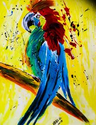 Papagei Acryl auf Leinwand 30 x 40 cm